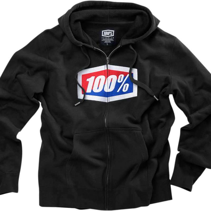 Casaco / Hoodie 100% Fleece Zip Official Black