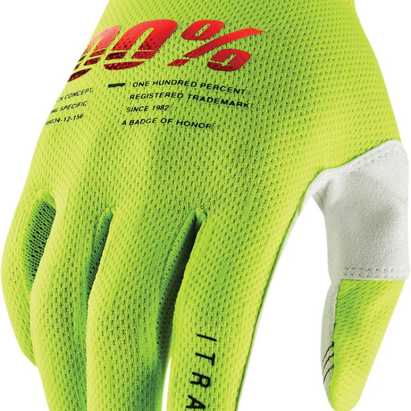 Luvas Criança 100% Itrack Yellow Fluo