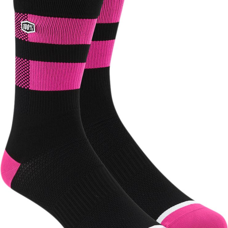 Meias 100% Flow Black / Flow Pink