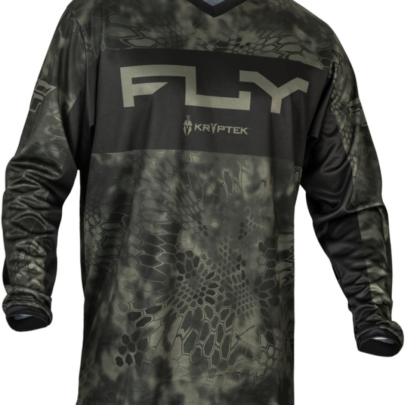 Camisola Fly Racing F16 Kryptek Moss Grey / Black