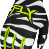 Luvas Fly Racing Lite Uncaged Black / White / Neon Green