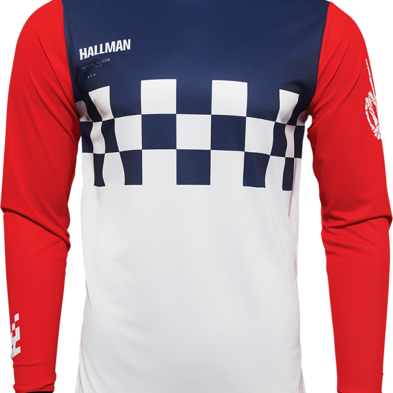 Camisola Thor Hallman Differ Cheq White / Red / Blue