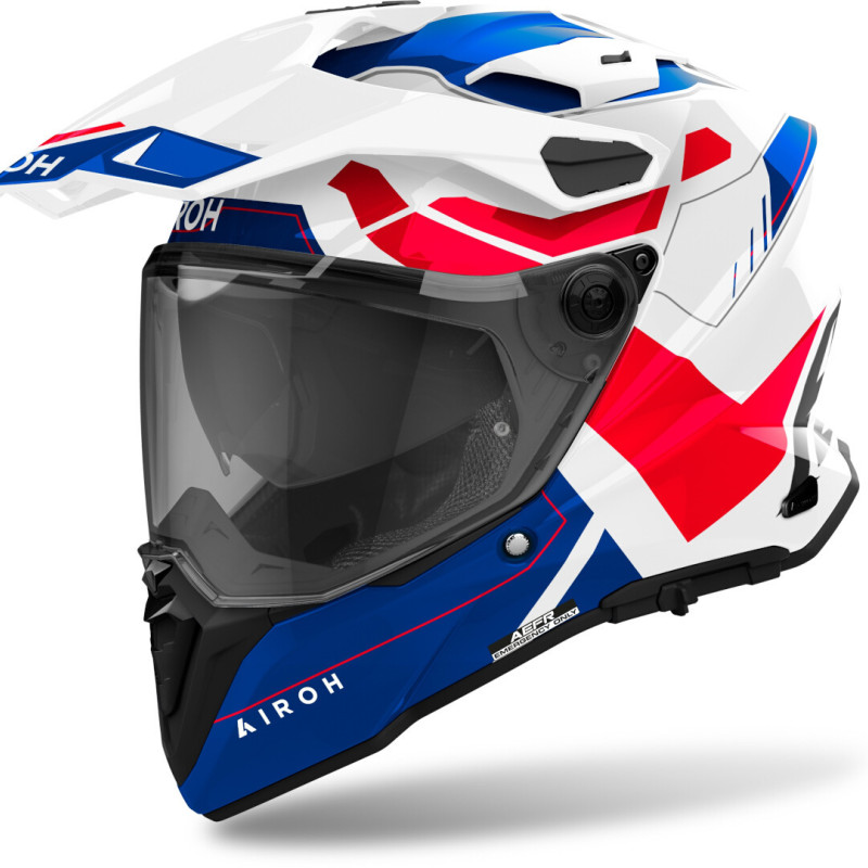 Capacete Airoh Commander 2 Reveal White / Blue / Red