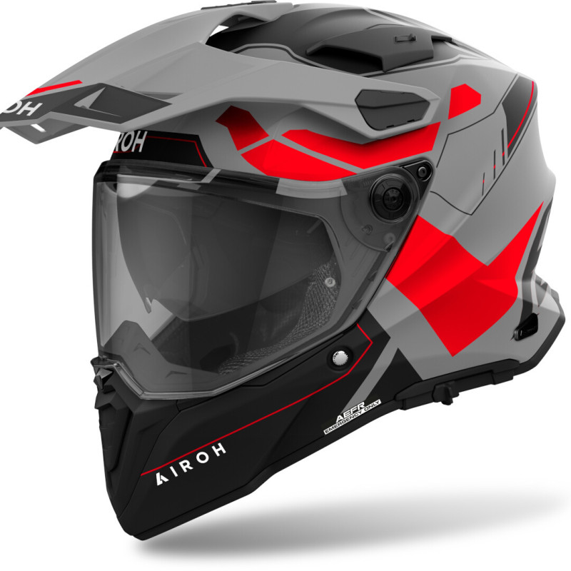 Capacete Airoh Commander 2 Reveal Black Matt / Grey / Red