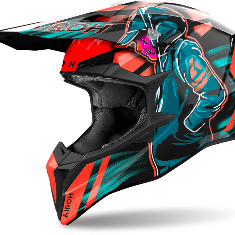 Capacete Airoh Wraaap Cyber Orange Gloss