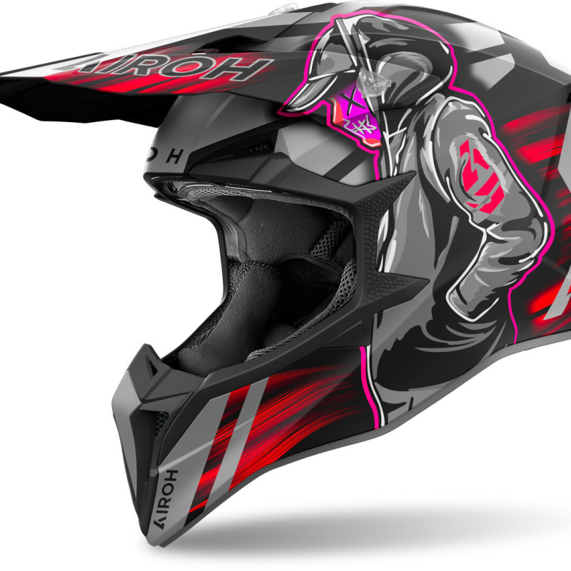 Capacete Airoh Wraaap Cyber Red Matt