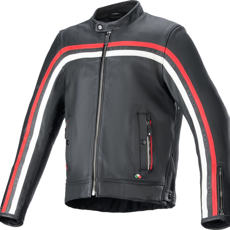 Casaco Alpinestars Dyno Pele Black / Ruby Red