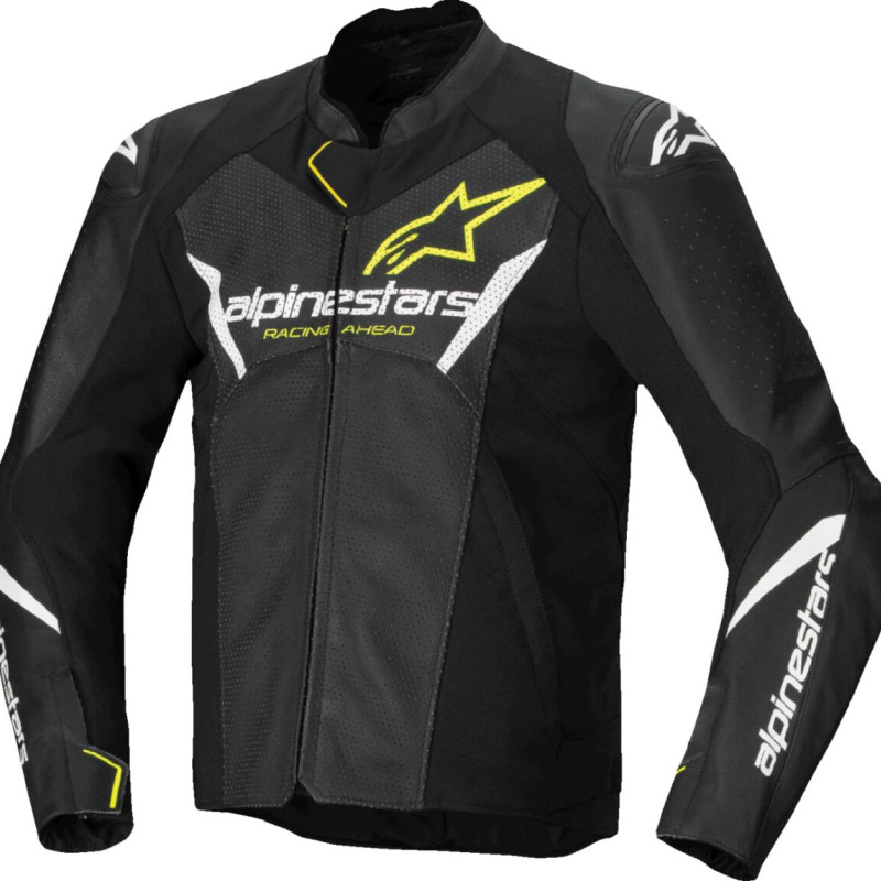 Casaco Alpinestars Faster V3 Airflow Pele Black / White / Fluo Yellow