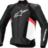 Casaco Alpinestars Missile V4 Airflow Pele Black / White / Fluo Red