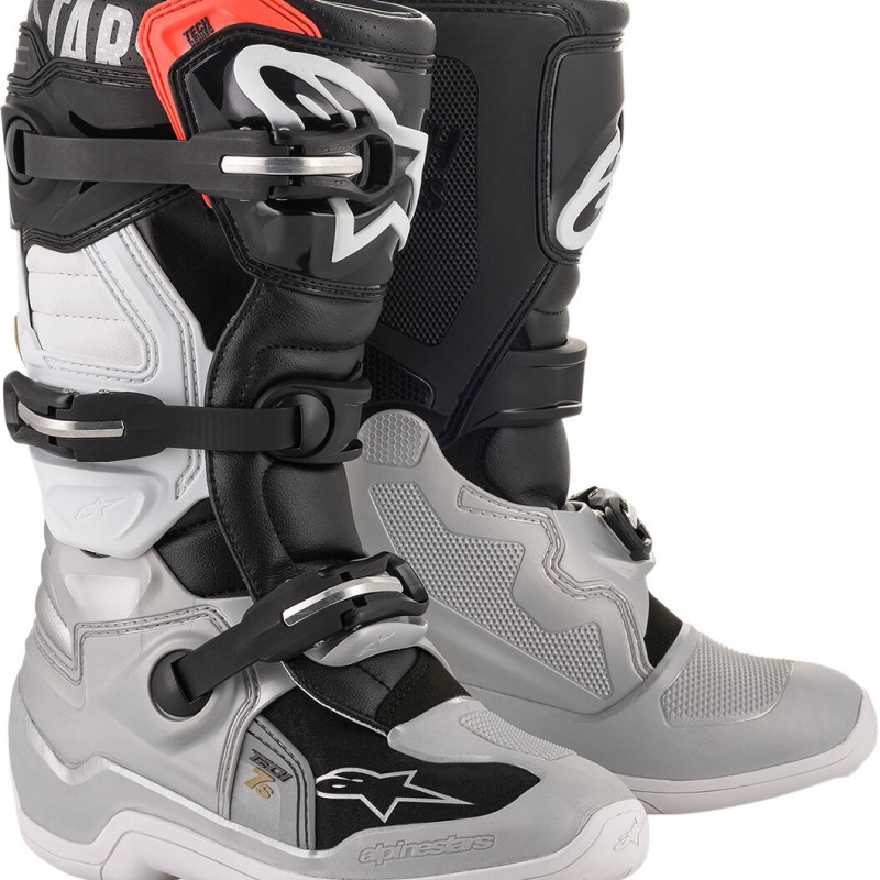 Botas Criança Alpinestars Tech 7s Black / Silver / White / Gold