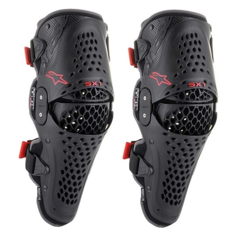 Joelheiras Alpinestars Sx-1 V2 Black Red