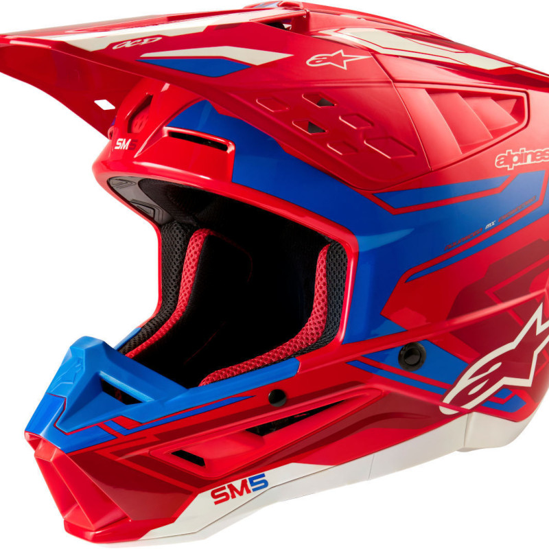 Capacete Alpinestars Sm5 Action 2 Red / Blue