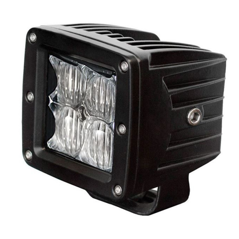 Farol Atv Leds Quadrado Preto 16w