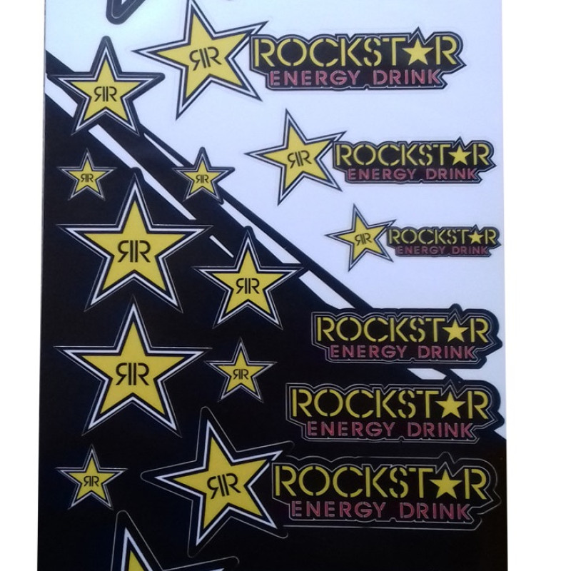 Folha Autocolantes Rockstar 30x15