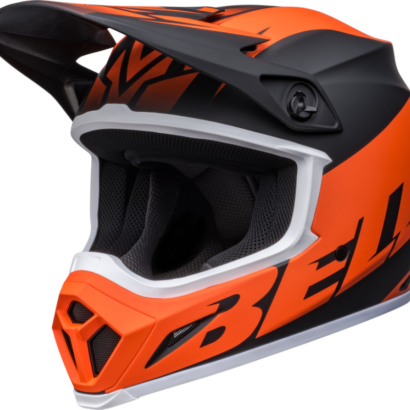 Capacete Bell Mx-9 Mips Disrupt Black Matte / Orange