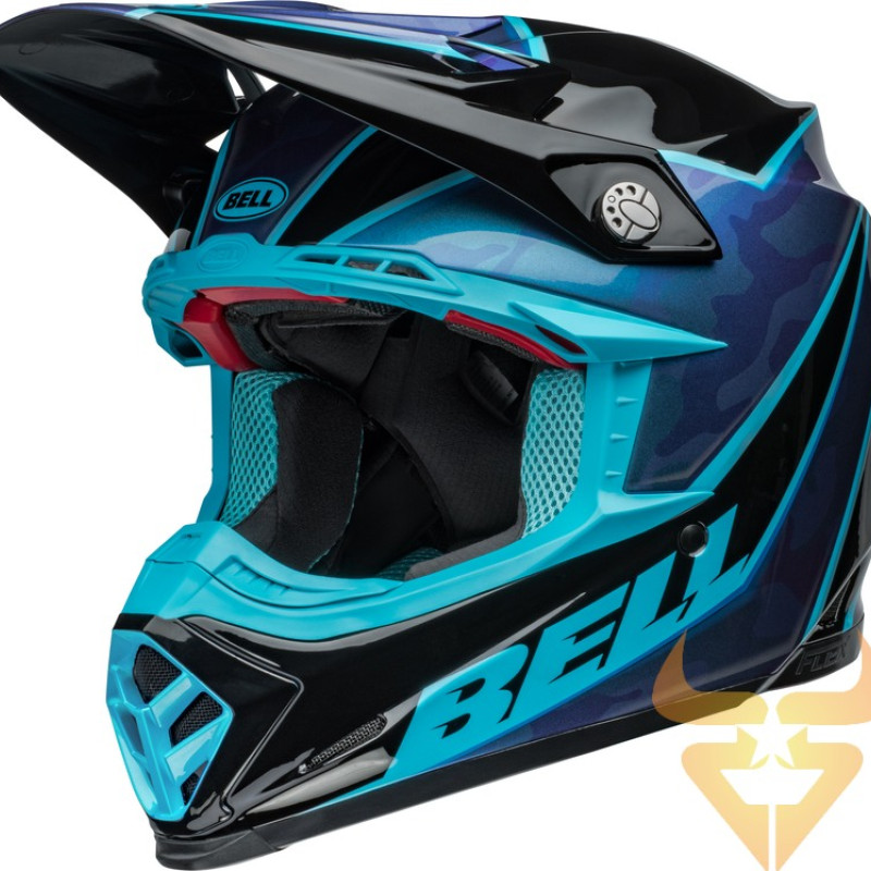 Capacete Bell Moto-9S Sprite Gloss Black / Blue