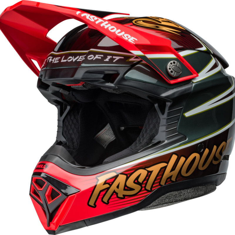 Capacete Bell Moto-10 Spherical Fasthouse DITD 24 Gloss Red / Gold