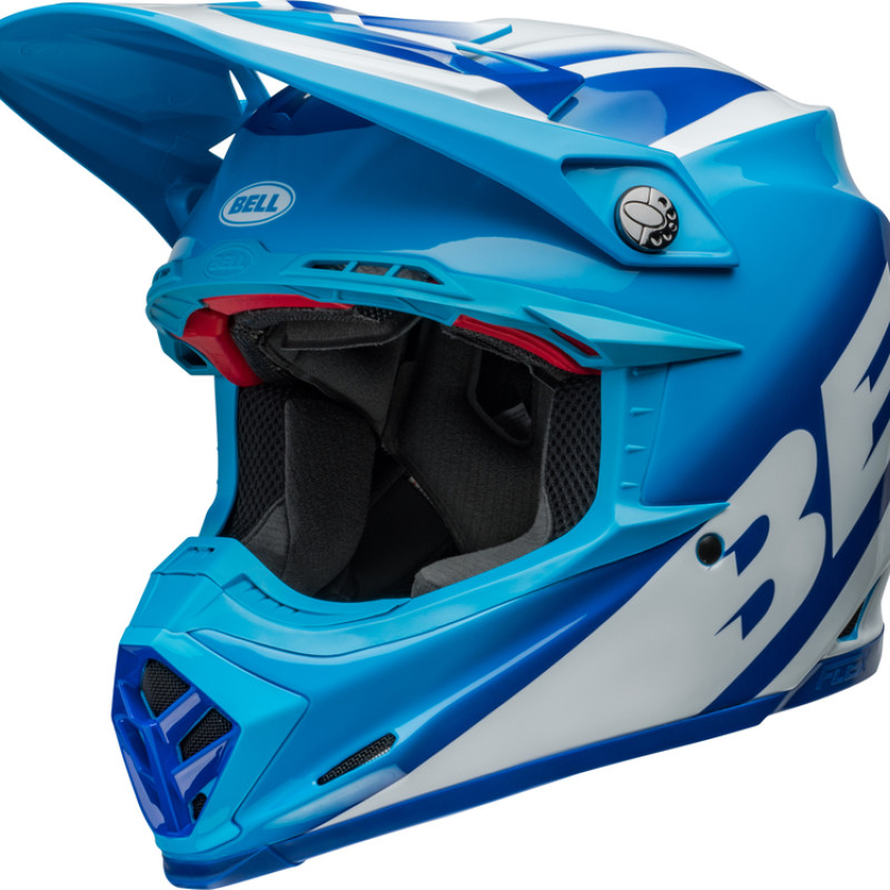 Capacete Bell Moto-9S Flex Rail Gloss Blue / White