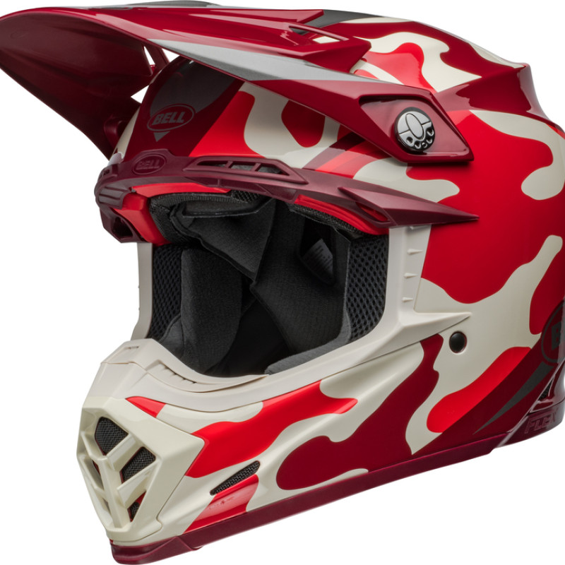 Capacete Bell Moto-9S Flex Ferrandis Méchant Gloss Red / Silver