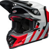 Capacete Bell Moto-9S Flex Hello Cousteau Stripes Gloss White / Red