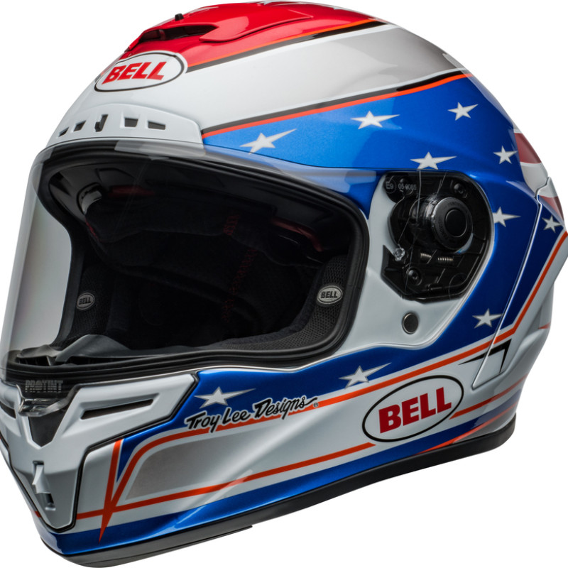 Capacete Bell Race Star DLX Flex Beaubier 24 Gloss White / Blue