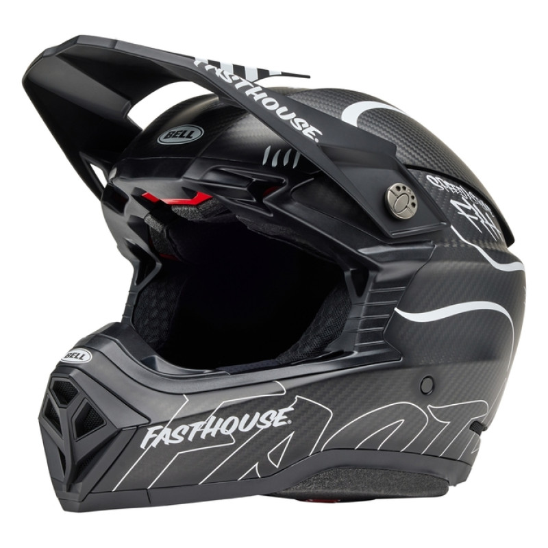 Capacete Bell Moto-10 Spherical Mips Fasthouse Raven Matte Black / White