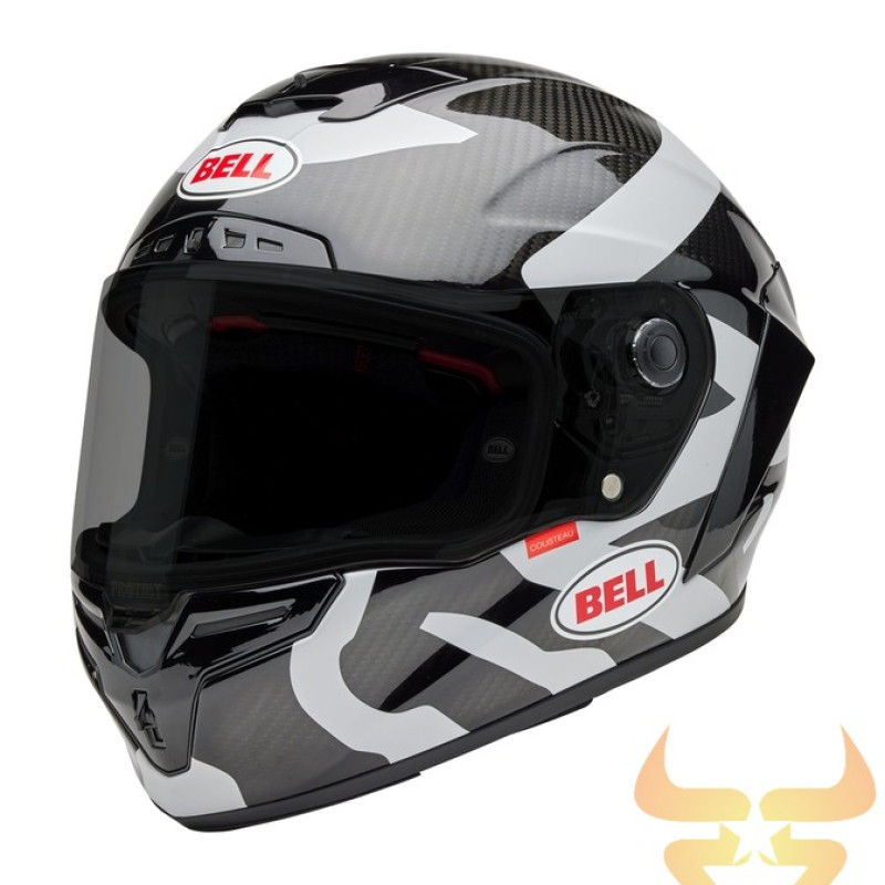 Capacete Bell Race Star DLX Hello Cousteau Equidae Matte Gloss Black / Gray