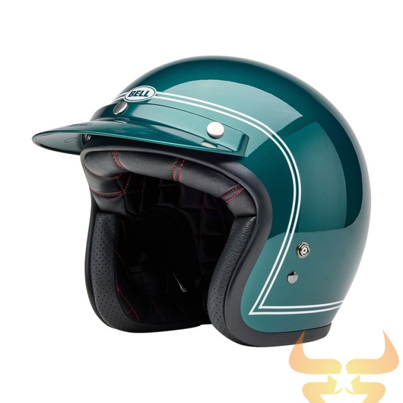 Capacete Bell Custom 500 Steve McQueen Riverside Metallic Green