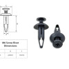 Kit Rebites Em Nylon Bolt M6 - 10 Unidades