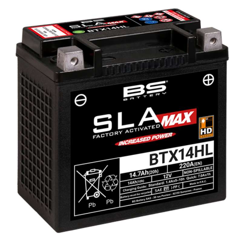 Bateria Bs Battery BTX14HL SLA MAX