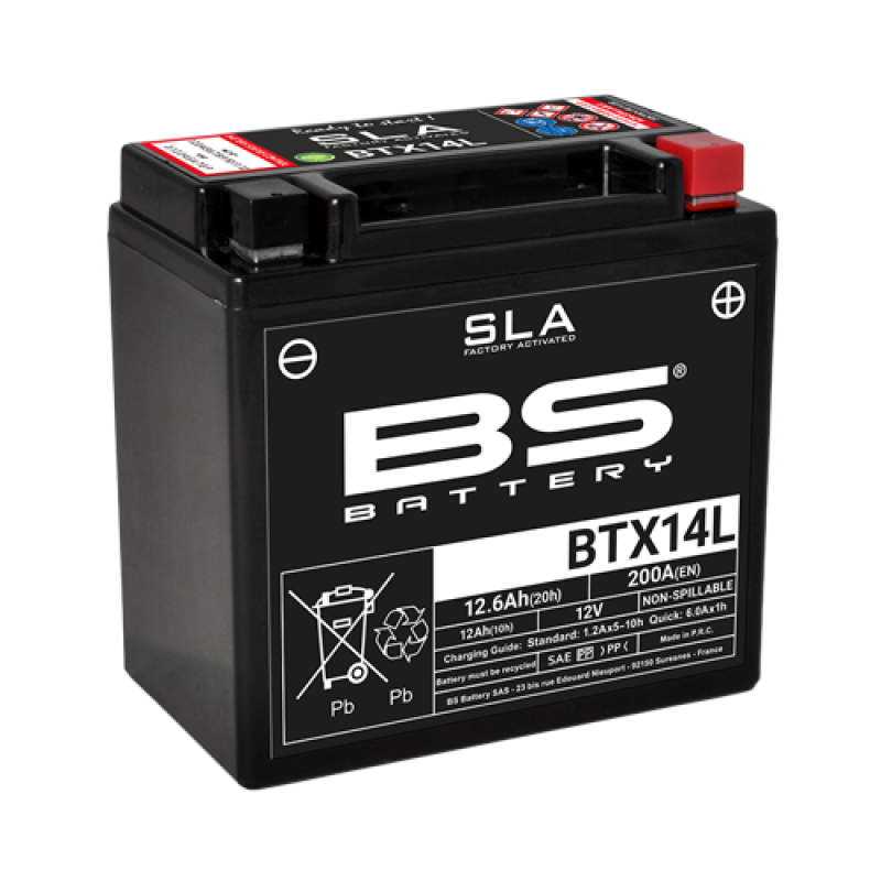 Bateria Bs Battery BTX14L SLA