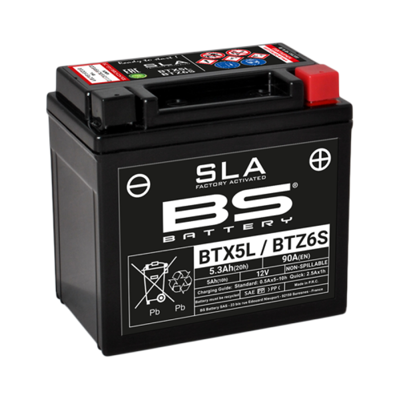 Bateria Bs Battery Btx5l / Btz6s Sla