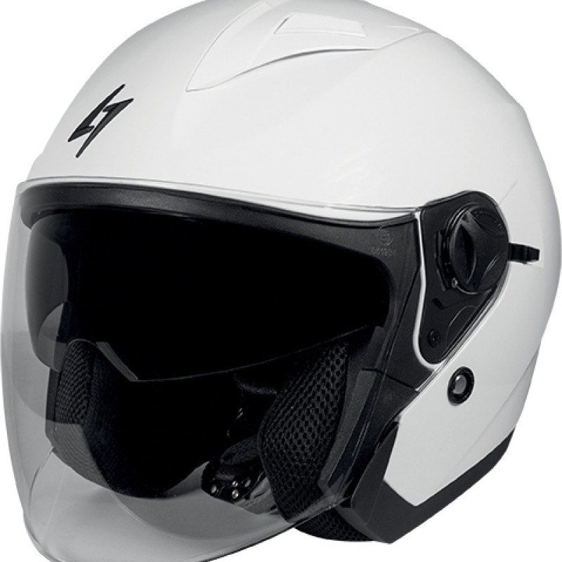 Capacete Jet RECON SOLID Branco Stormer