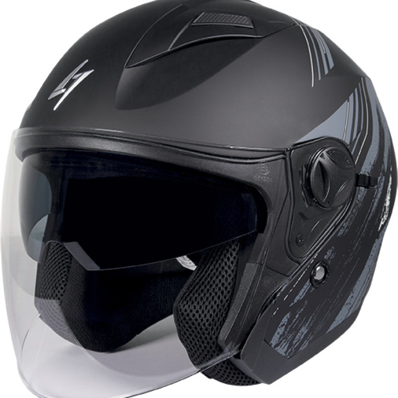 Capacete Jet RECON Cinza Mate Stormer