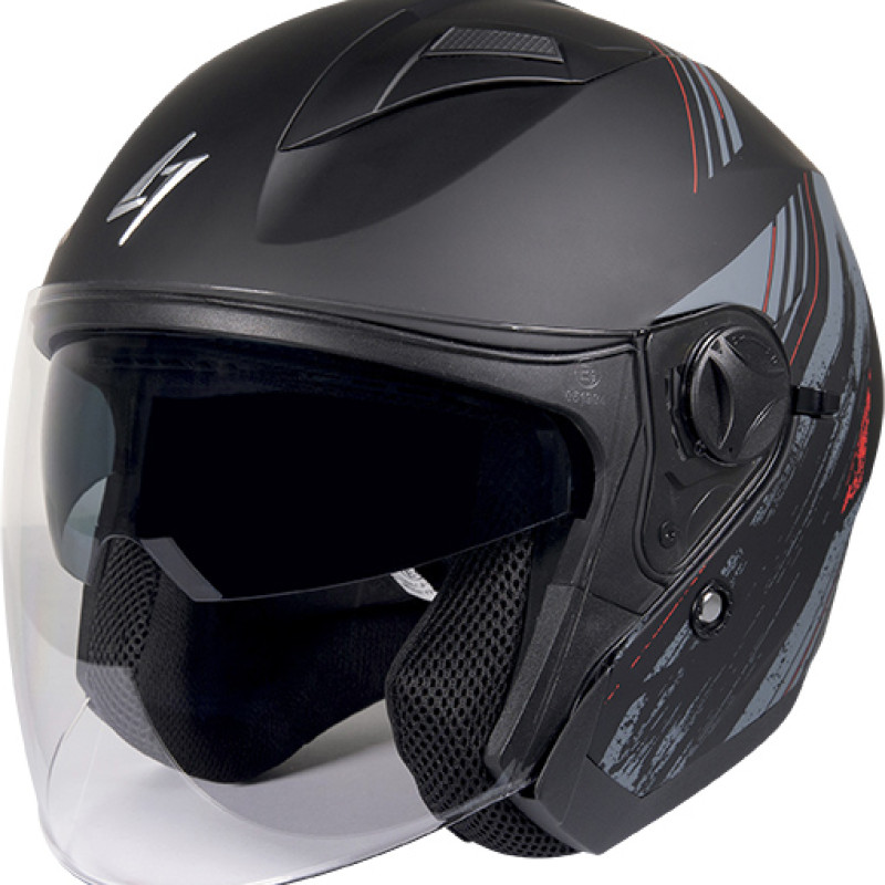 Capacete Jet RECON Vermelho Mate Stormer