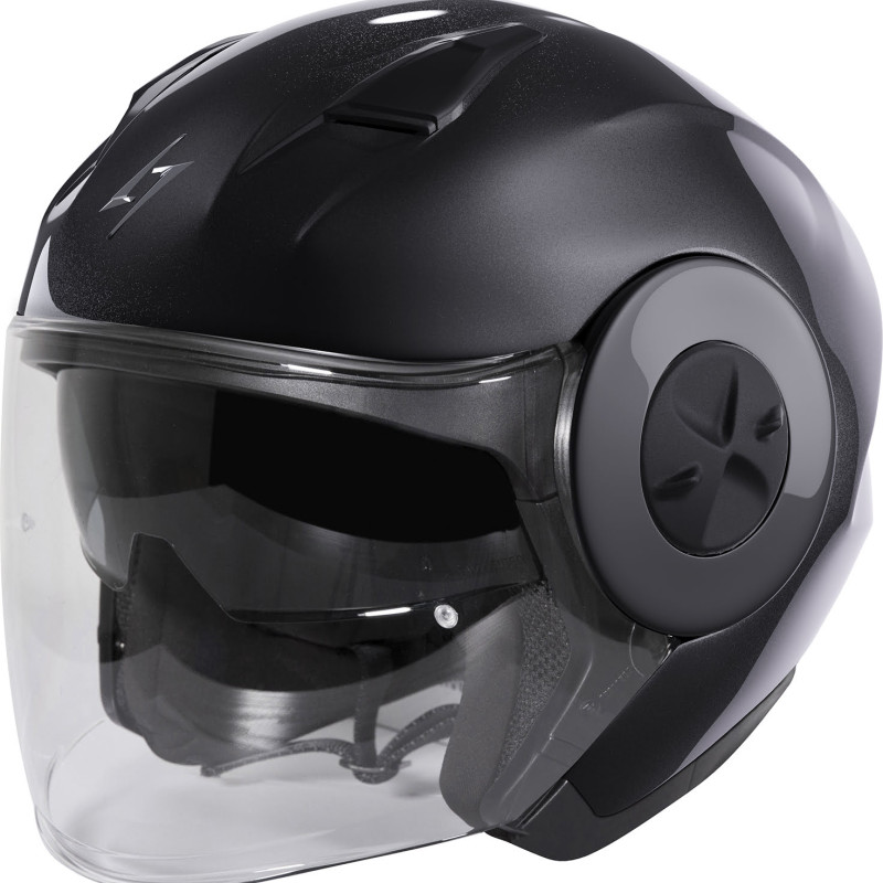 Capacete Jet TREND Preto Metal Perola Stormer