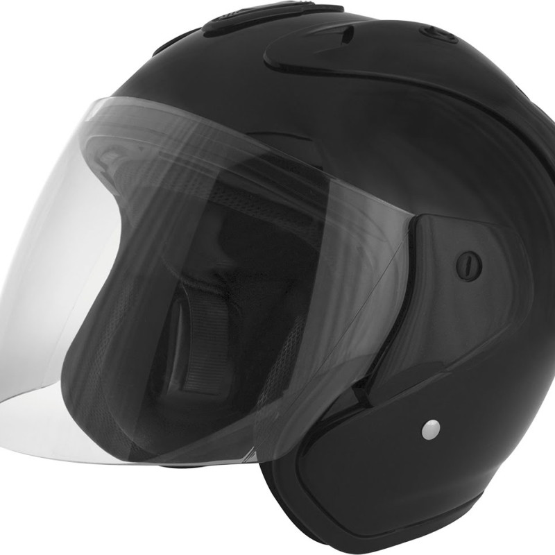 Capacete Jet SUN EVO SOLID Preto Stormer