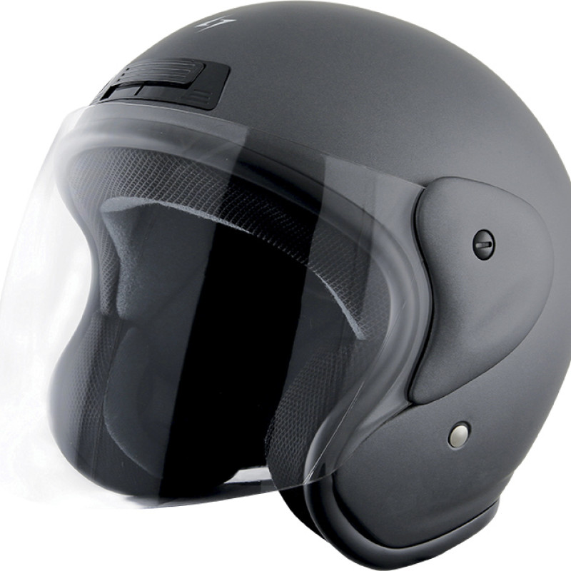 Capacete Jet SUN SOLID Cinza Mate Stormer