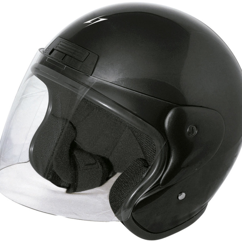 Capacete Jet SUN SOLID Preto Stormer