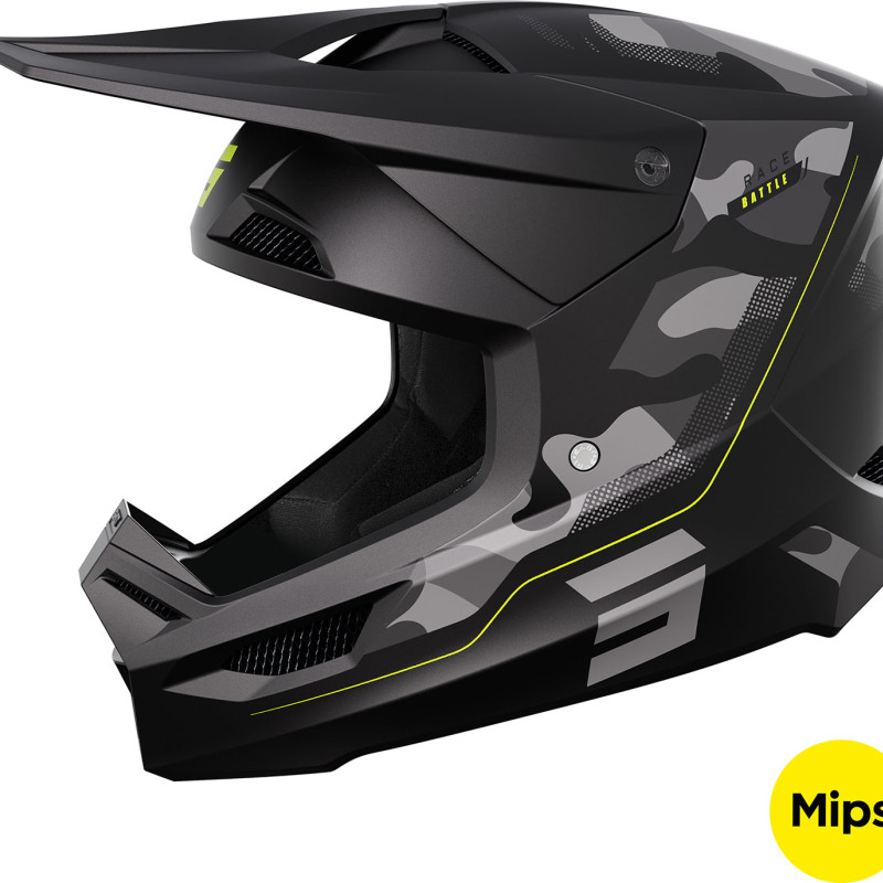 Capacete RACE BATTLE Amarelo Neon Mate Shot