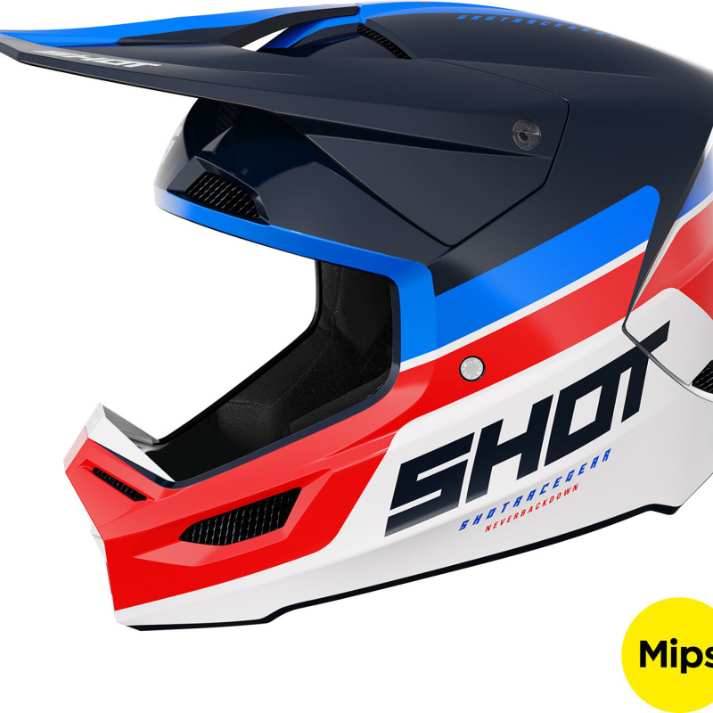 Capacete RACE IRON Azul/Vermelho Brilhante Shot