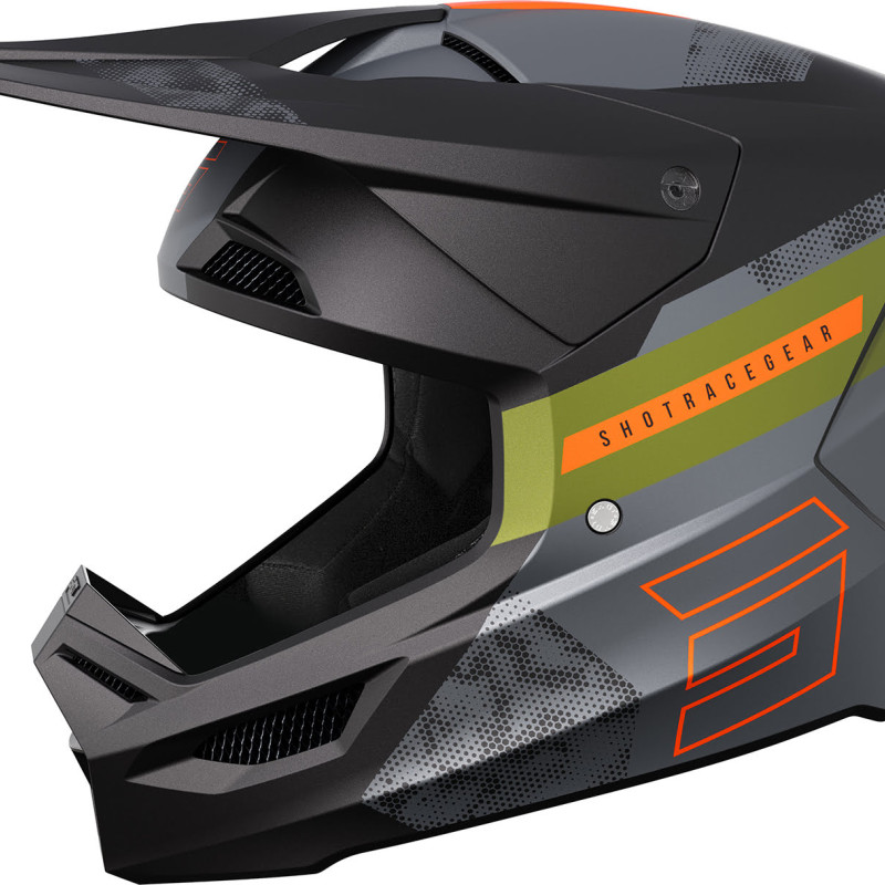 Capacete FURIOUS PATROL Preto/Caqui Mate Shot