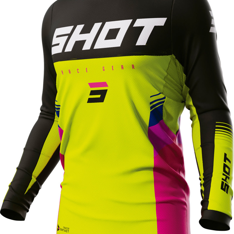 Camisola CONTACT TRACER Amarela Neon Shot