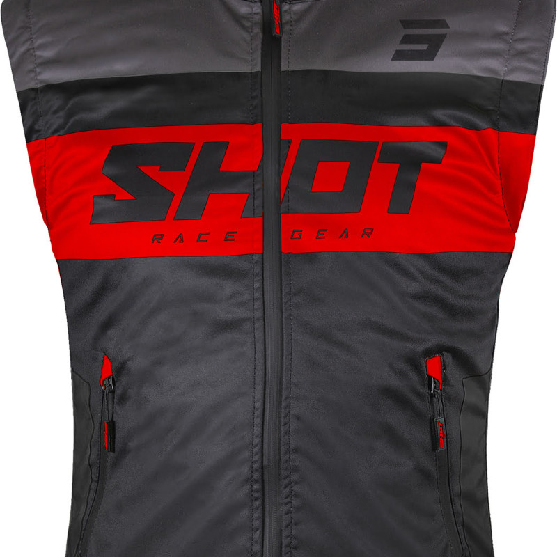 Casaco S/Mangas BODYWARMER LITE 3.0 Preto/Vermelho Shot