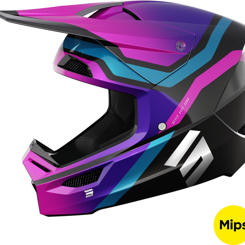 Capacete RACE SKY Roxo/Cromado Shot