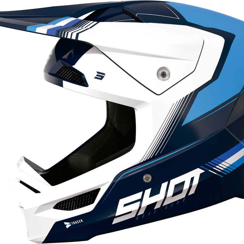 Capacete RACE TRACER Azul Brilho Shot