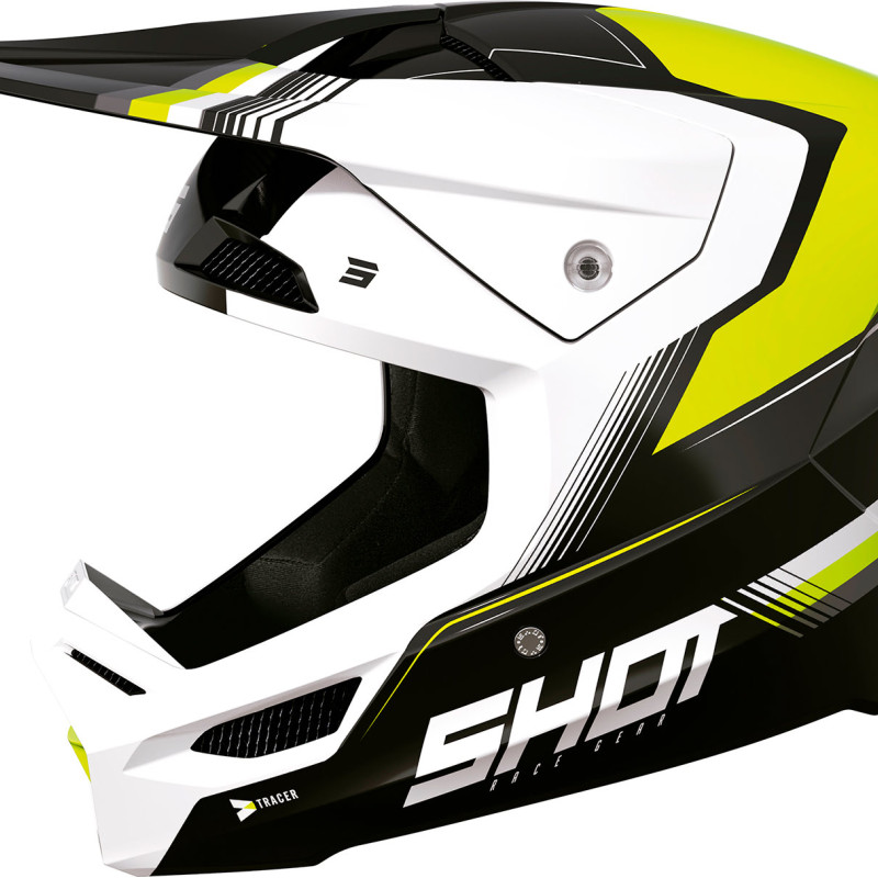 Capacete RACE TRACER Amarelo Neon Brilho Shot