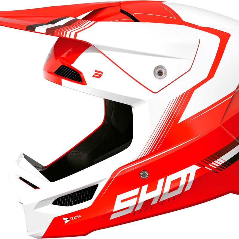 Capacete RACE TRACER Vermelho Brilho Shot