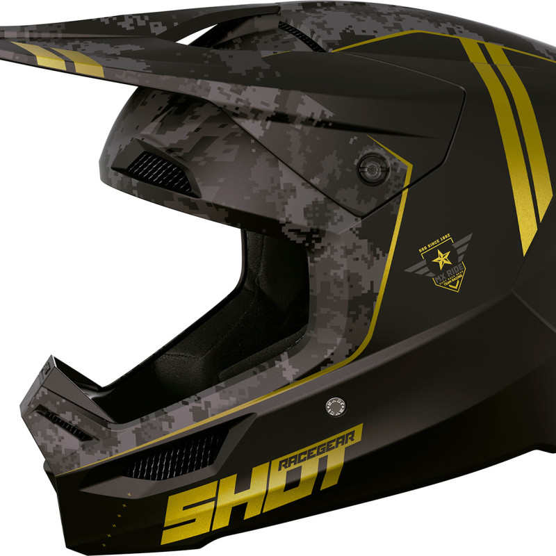 Capacete FURIOUS ARMY Dourado Mate Shot