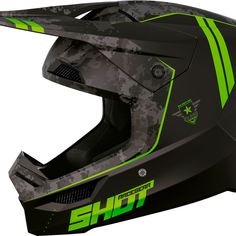 Capacete FURIOUS ARMY Verde Mate Shot